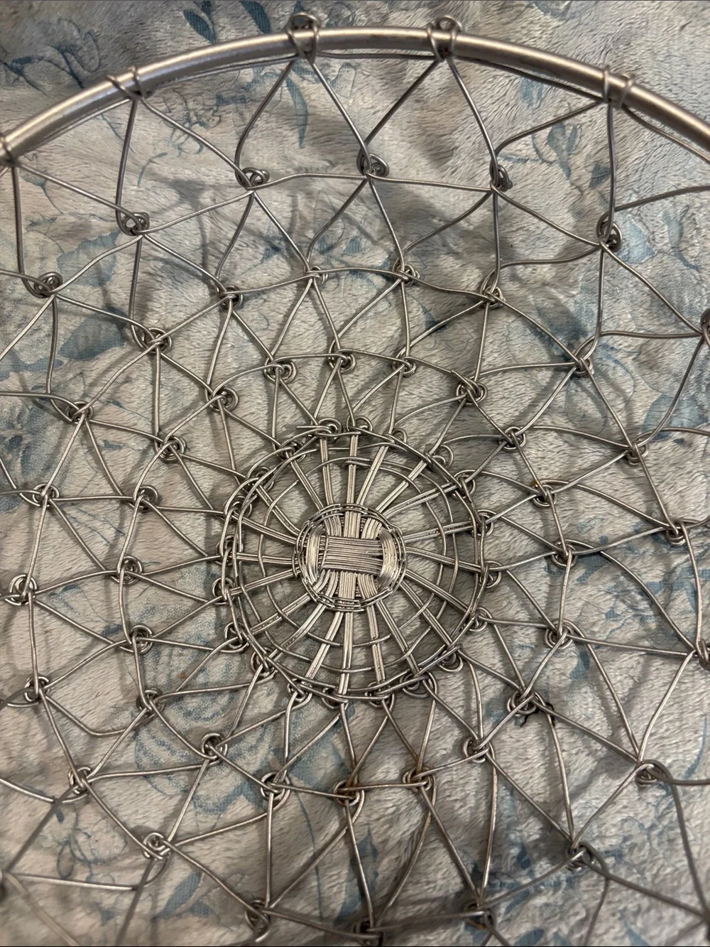Silver Wire Decorative Basket